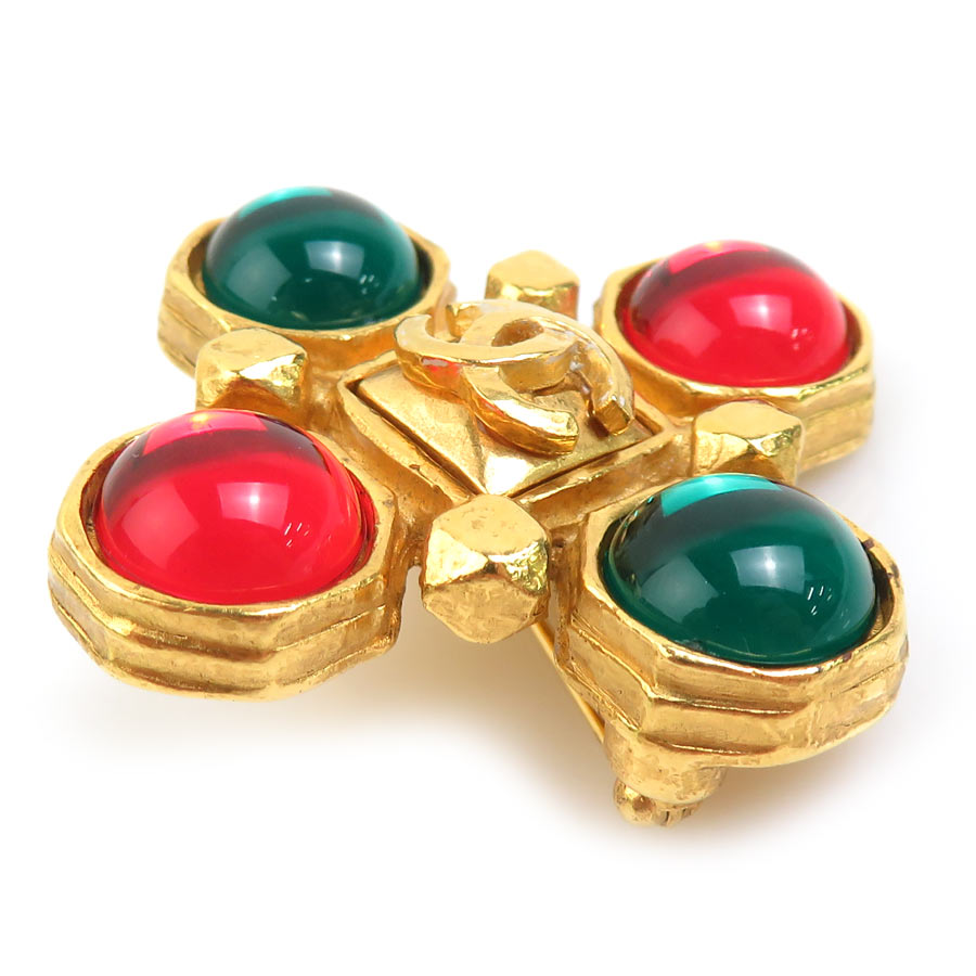 シャネル CHANEL ブローチ ココマーク メタル/ガラスストーン ゴールド/レッド/グリーン レディース e60764k シャネル CHANEL ブローチ ココマーク メタル/ガラスストーン ゴールド/レッド/グリーン レディース e60764k