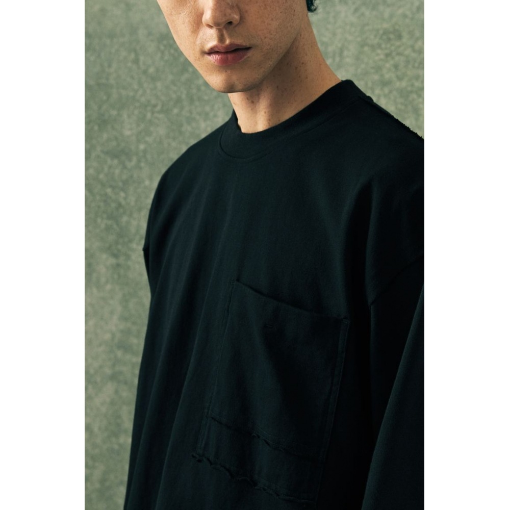 H&M ルーズフィットロングスリーブジャージートップブラック