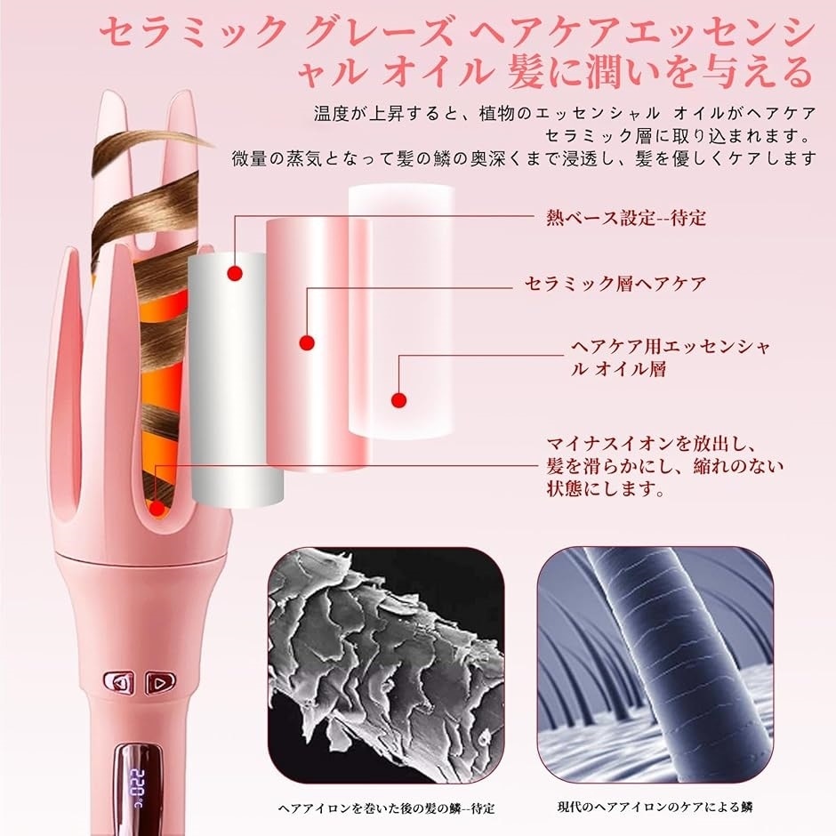 Qoo10] オートヘアアイロン コテ カール ウェー