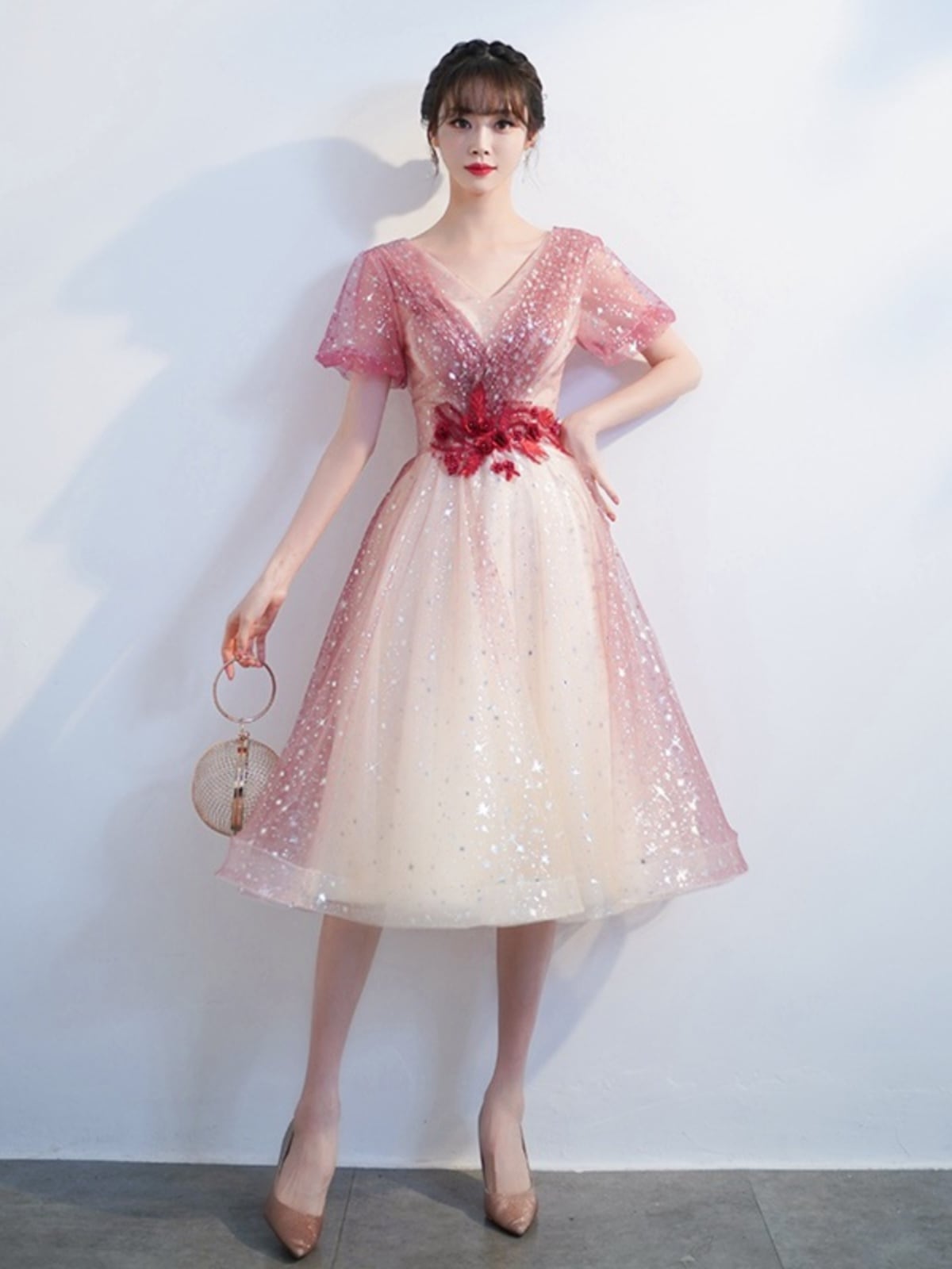 星空赤い気質イブニングドレス女性小さな花嫁介添人セクシーな宴会誕生日ホストドレススカート 星空赤い気質イブニングドレス女性小さな花嫁介添人セクシーな宴会誕生日ホストドレススカート