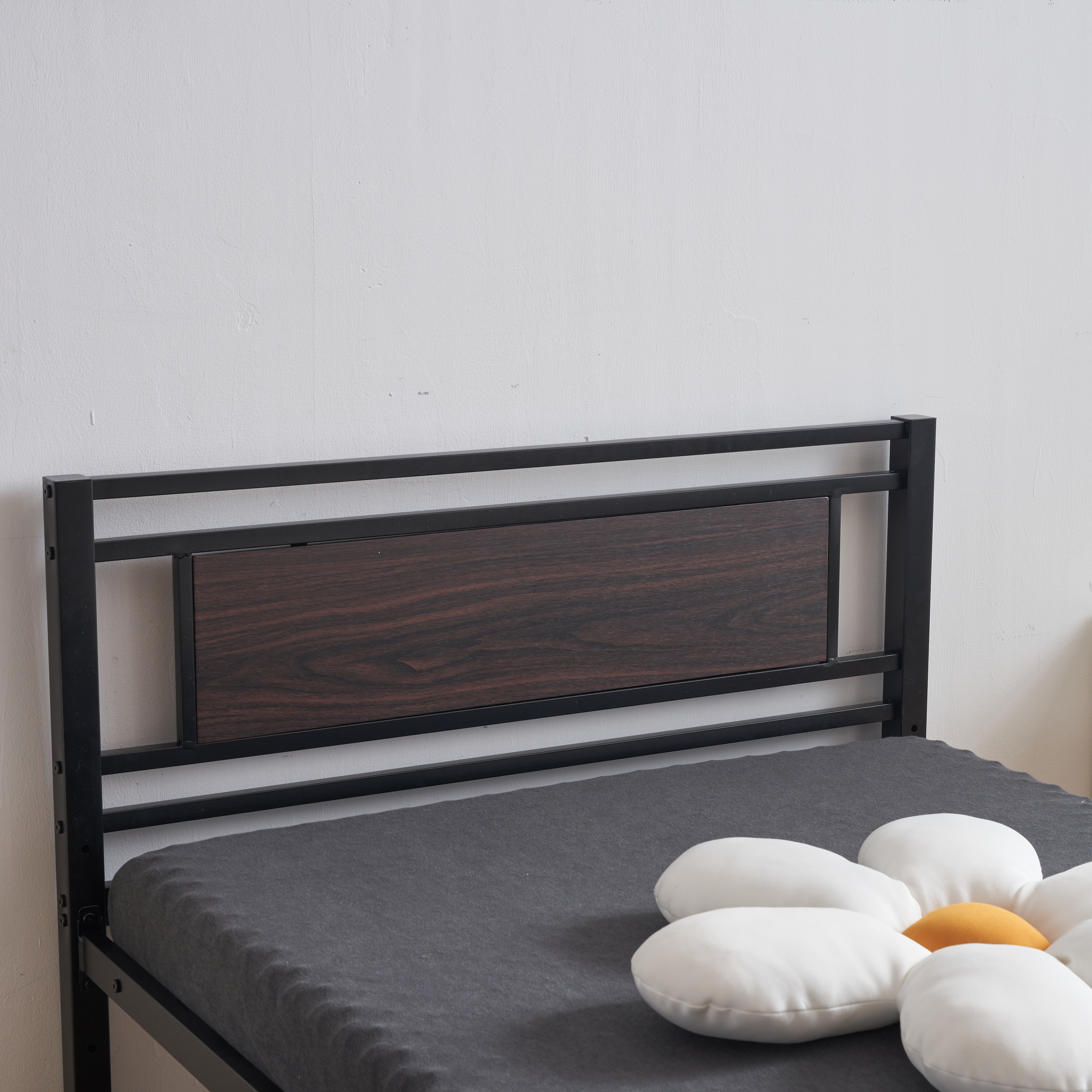 【ブラック】パイプベッド シングル ベッド 宮 三段階高さ調整可 スチール 耐震 ブラック】パイプベッド シングル ベッド 宮 三段階高さ調整可