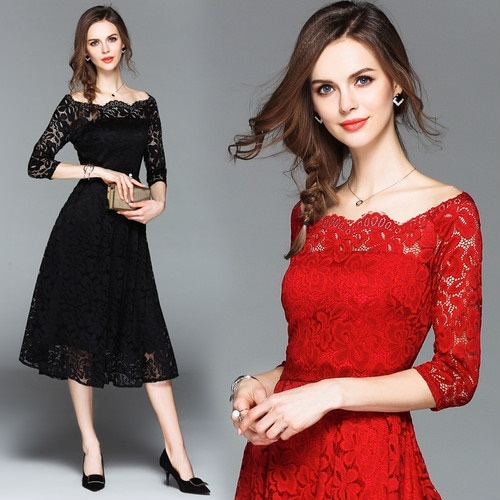 A1201 Aラインワンピース シースルー 七分袖 A1201 Aラインワンピース シースルー 七分袖