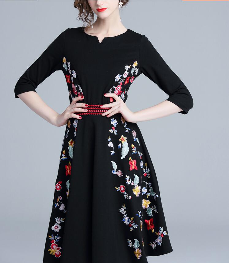 おすすめランキング通勤ワンピース 7分袖フレアスカート 花柄刺繍柄ミディワンピース 欧米デザインドレス パーティードレス 7分袖 高級ワンピース セレブ ドレス タイト 洋服 スレンダーライン フ 演 おすすめランキング通勤ワンピース 7分袖フレアスカート 花柄刺繍柄ミディワンピース 欧米デザインドレス パーティードレス 7分袖 高級ワンピース セレブ ドレス タイト 洋服 スレンダーライン フ 演