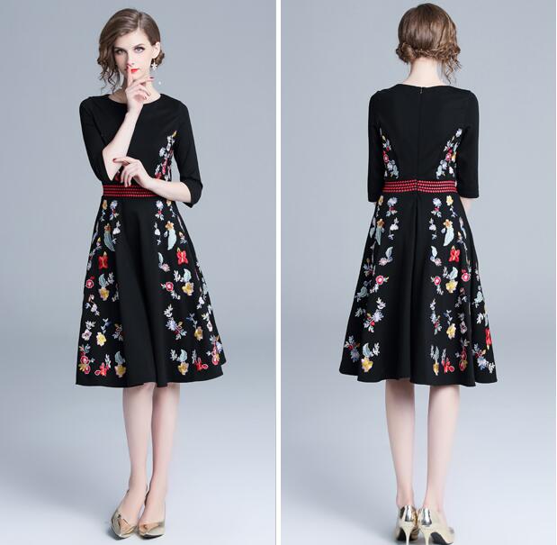 おすすめランキング通勤ワンピース 7分袖フレアスカート 花柄刺繍柄ミディワンピース 欧米デザインドレス パーティードレス 7分袖 高級ワンピース セレブ ドレス タイト 洋服 スレンダーライン フ 演 おすすめランキング通勤ワンピース 7分袖フレアスカート 花柄刺繍柄ミディワンピース 欧米デザインドレス パーティードレス 7分袖 高級ワンピース セレブ ドレス タイト 洋服 スレンダーライン フ 演