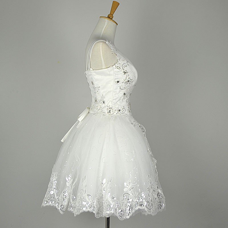 ミニドレス 安い 結婚式 ウエディングミニドレス パーティードレス 演奏会 ミニ 二次会 ウェディングドレス 花嫁 コンサート 白