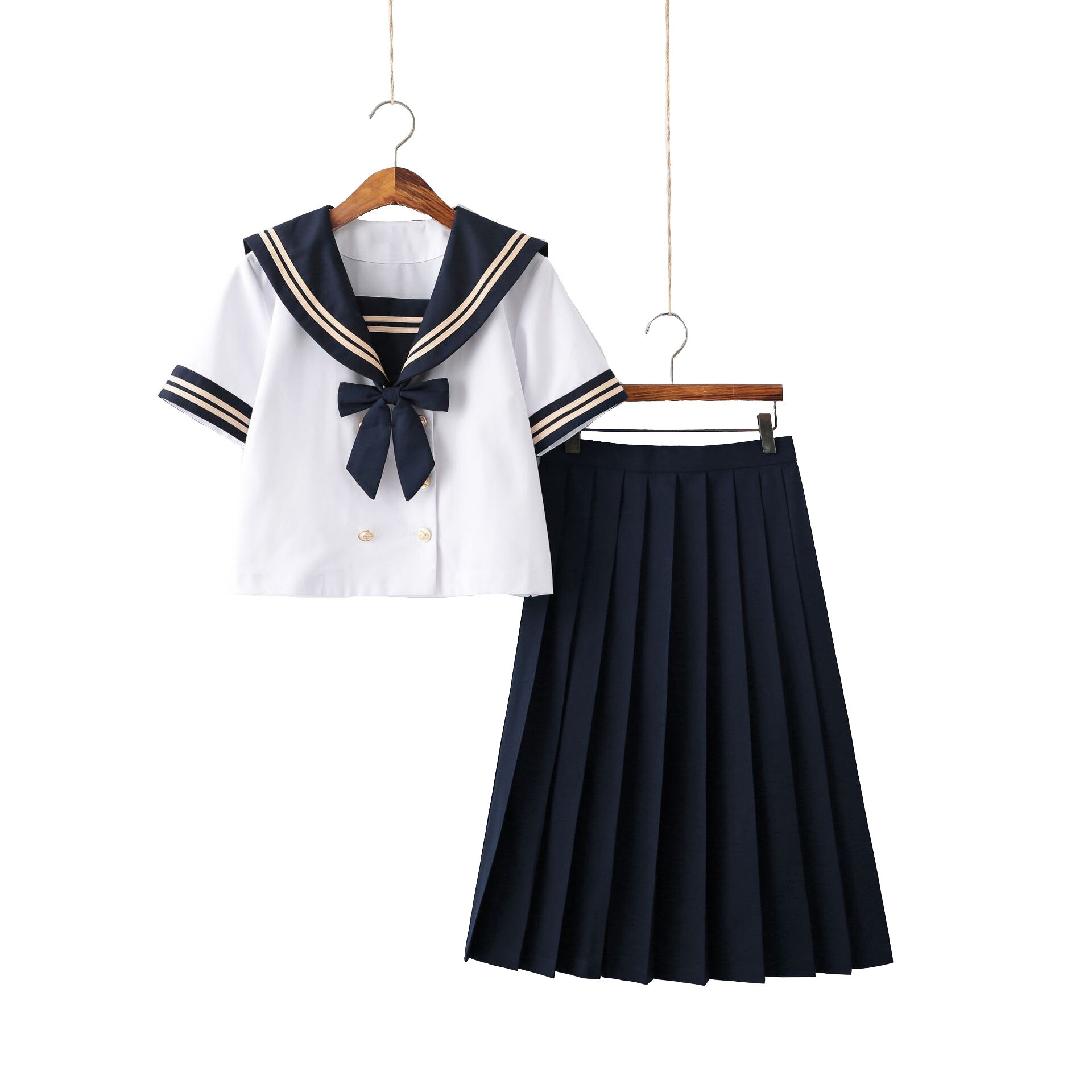 涼しく楽ちんセットアップ 涼しく楽ちんセットアップセットアップJK制服アカデミックセーラー服2023韓国ファッションJK制服カレッジ風セーラー服スーツ半袖シャツ+プリーツスカートツーピースセット