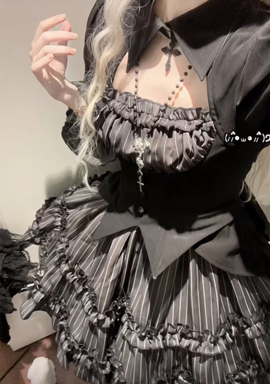 スウィートロリータフェイク2ピーストップストライプスカートセット コスプレ ciudadano.munigobcosta.com