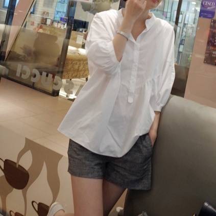 レディース トップス ブラウス シャツ ホワイトシャツ 7分丈 二の腕カバー ボリューム袖 パフスリ レディース トップス ブラウス シャツ ホワイトシャツ 7分丈 二の腕カバー ボリューム袖 パフスリ