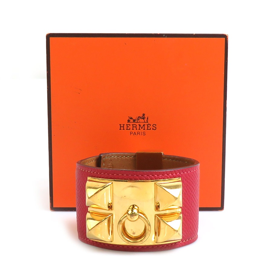 エルメス HERMES ブレスレット バングル コリエ ド シアン ヴォーエプソン/メタル 推定ルージュグレナ ゴールド ユニセックス h31107i エルメス HERMES ブレスレット バングル コリエ ド シアン ヴォーエプソン/メタル 推定ルージュグレナ ゴールド ユニセックス h31107i