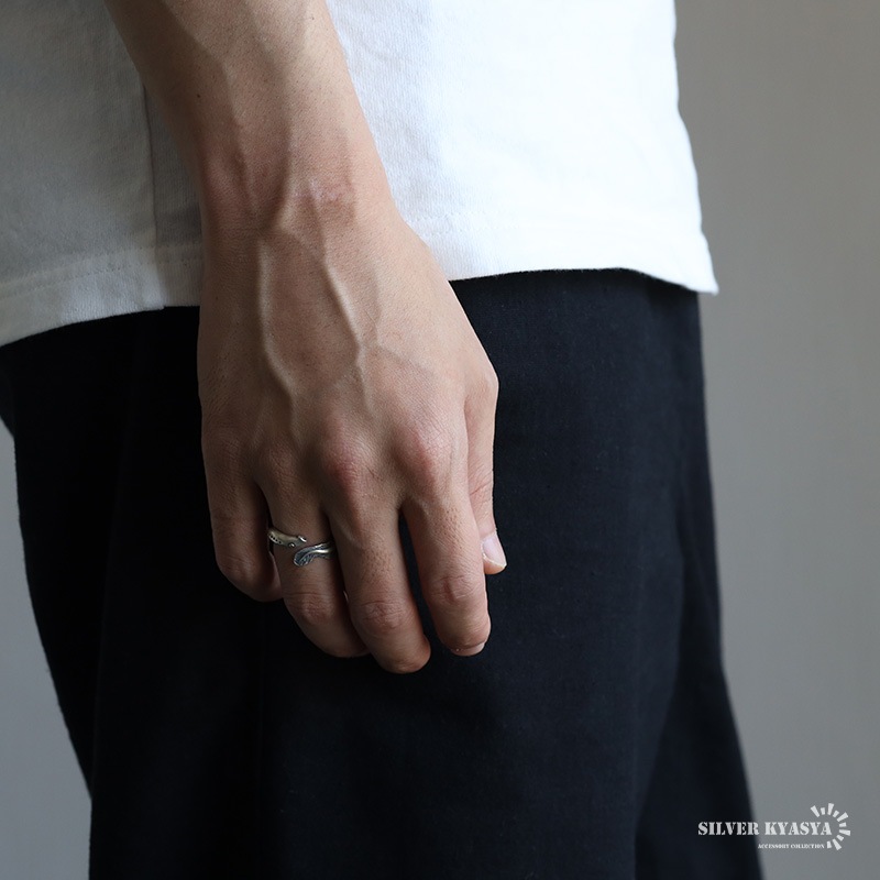 S925 うなぎリング 個性的 [rs214]