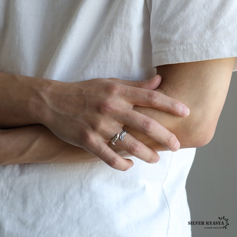 S925 うなぎリング 個性的 [rs214]