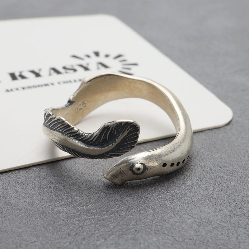 S925 うなぎリング 個性的 [rs214]