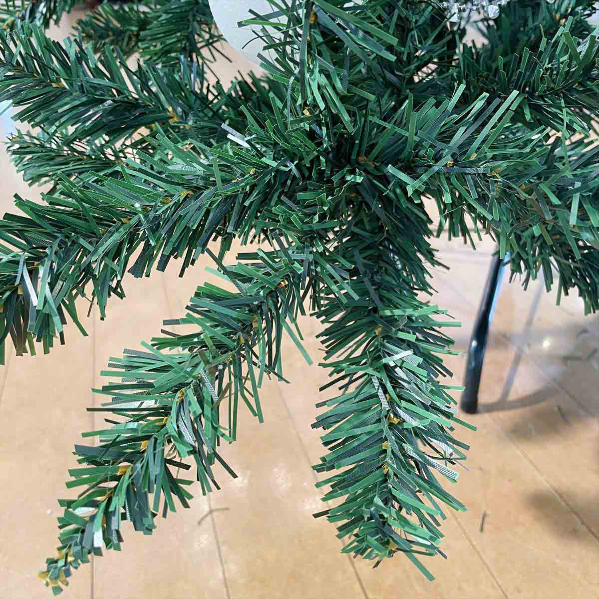 エントリーでポイント5倍！11月4日20:0011月11日1:59クリスマスツリーセット シルバー 高さ180cm 1セット ライト おしゃれ 北欧 led 電飾 高級