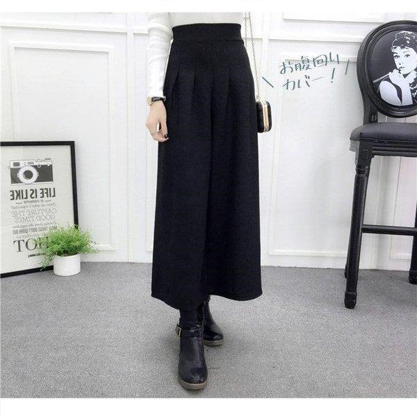 Qoo10] ワイドパンツ ガウチョパンツ 春 冬 レ