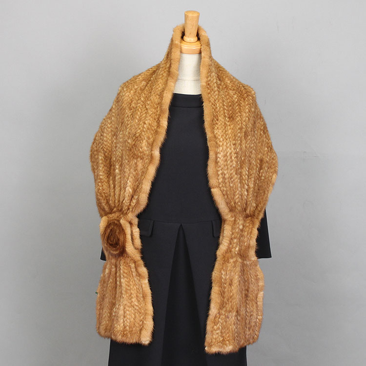 ミンク 編み込み ファー ストール ケープ 送料無料 レディース ギフト プレゼント