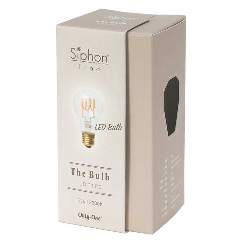 ビートソニック フィラメントLED電球 Siphon ザ・バルブ60 (E26/一般電球形/30W相当/電球色/1個/全方向タイプ) LDF100D ビートソニック フィラメントLED電球 Siphon ザ・バルブ60 (E26/一般電球形/30W相当/電球色/1個/全方向タイプ) LDF100D
