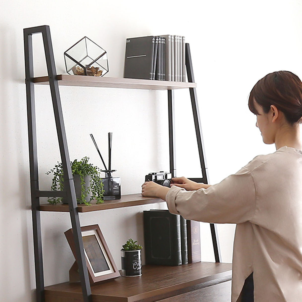 チェストラック 約幅82.5cm ヴィンテージ調 ワイドチェスト 4段 ラック 本棚 収納 家具 オープンラック リビング収納 リビング キャビネット ディスプレイラック 飾り棚 引き出し