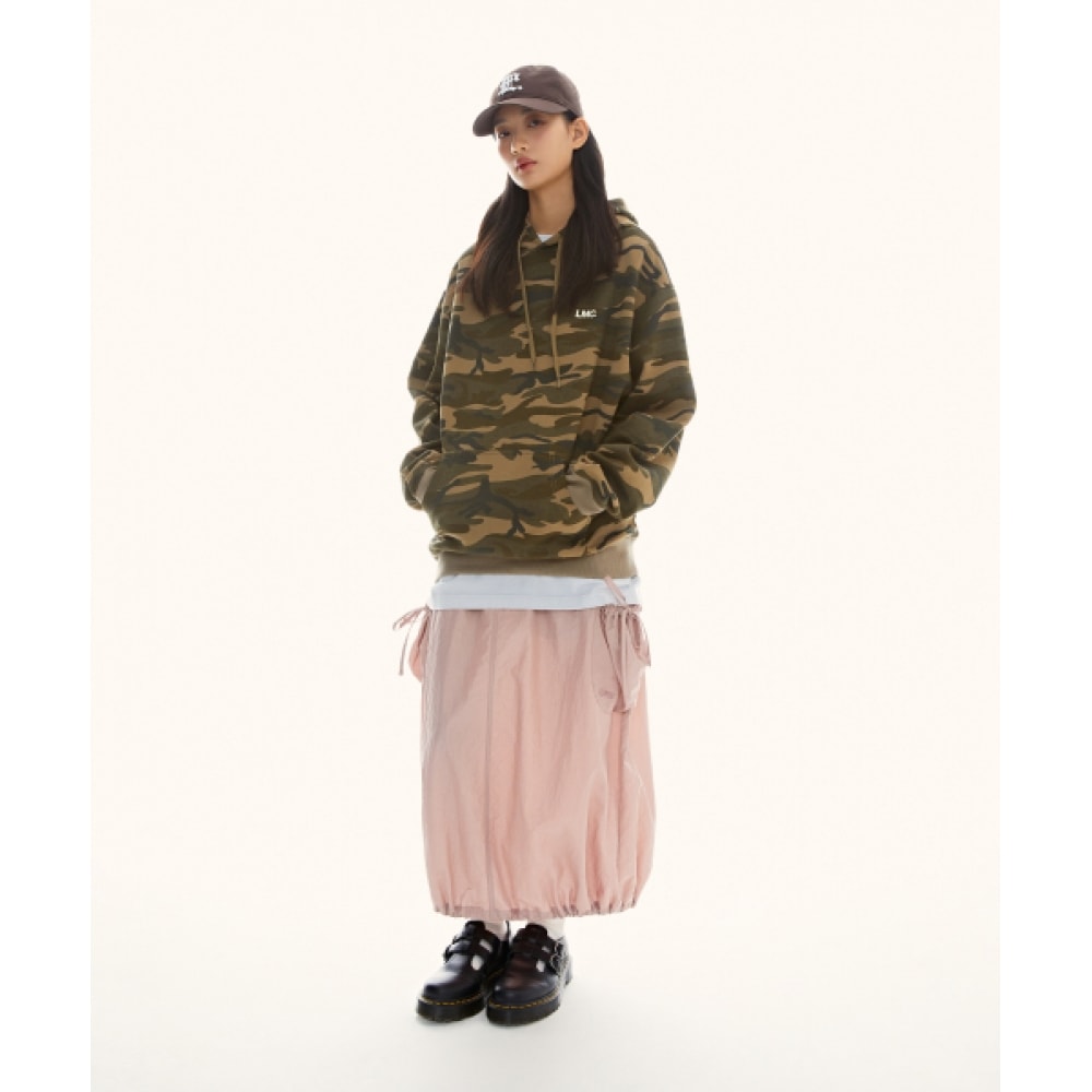 LMC WM リボンナイロンロングスカートブラック LMC WM リボンナイロンロングスカートブラック