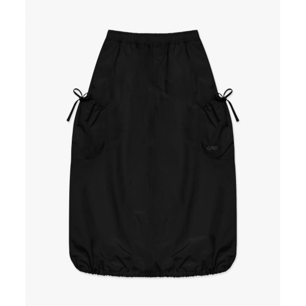 LMC WM リボンナイロンロングスカートブラック LMC WM リボンナイロンロングスカートブラック