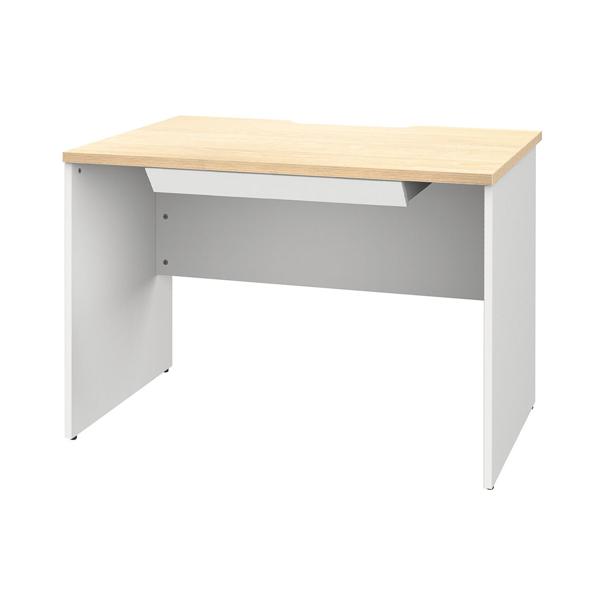 オフィスデスク 引出し付 幅100x奥行70cm 木製 プラン デスク 事務机 机 パソコンデスク オフィス収納 木目調 ナチュラル ウォールナット ホワイト 白 ブラック 黒 収納 法人限定