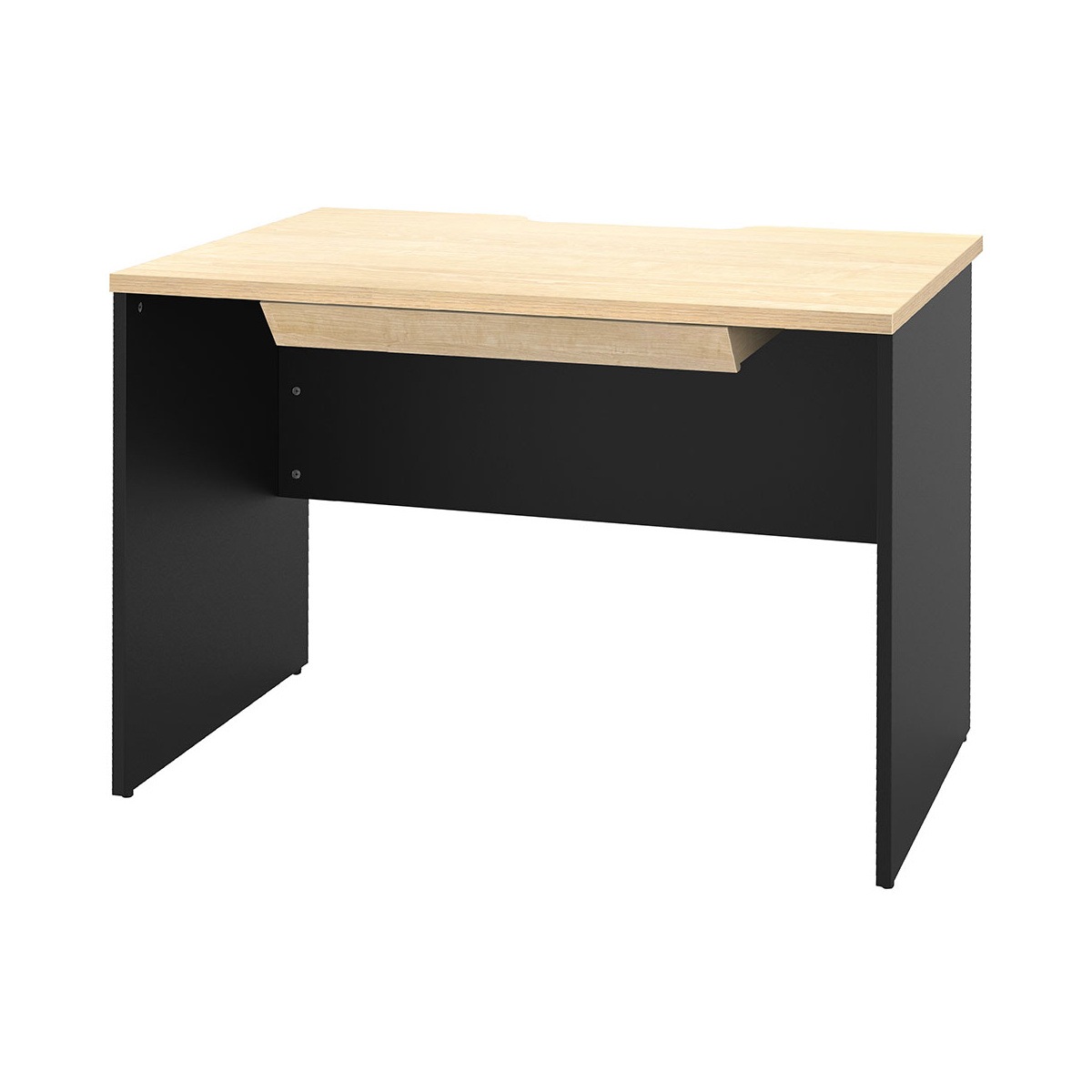 オフィスデスク 引出し付 幅100x奥行70cm 木製 プラン デスク 事務机 机 パソコンデスク オフィス収納 木目調 ナチュラル ウォールナット ホワイト 白 ブラック 黒 収納 法人限定