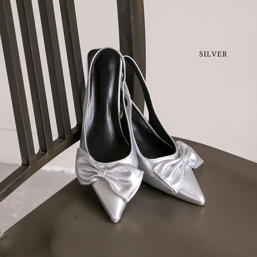 リボン バックストラップ パンプス ポインテッドトゥ 靴 シューズ ハイヒール ヒール シルバー ブラック 結婚式 お呼ばれ オケージョン パーティーシューズ 送料無料 リボン バックストラップ パンプス ポインテッドトゥ 靴 シューズ ハイヒール ヒール シルバー ブラック 結婚式 お呼ばれ オケージョン パーティーシューズ 送料無料