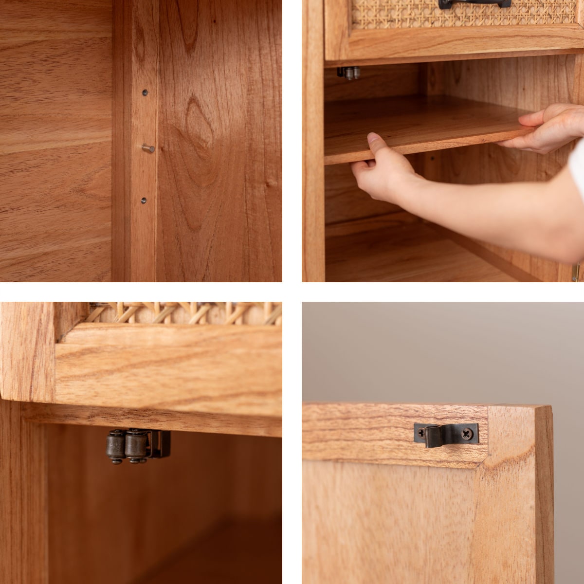 デスク シンプル 幅112cm 引出し付 ラタン 机 パソコンデスク オフィスデスク 籐 籐編み 籐製 かごめ 収納 木製 ナチュラル おしゃれ 完成品 天然素材