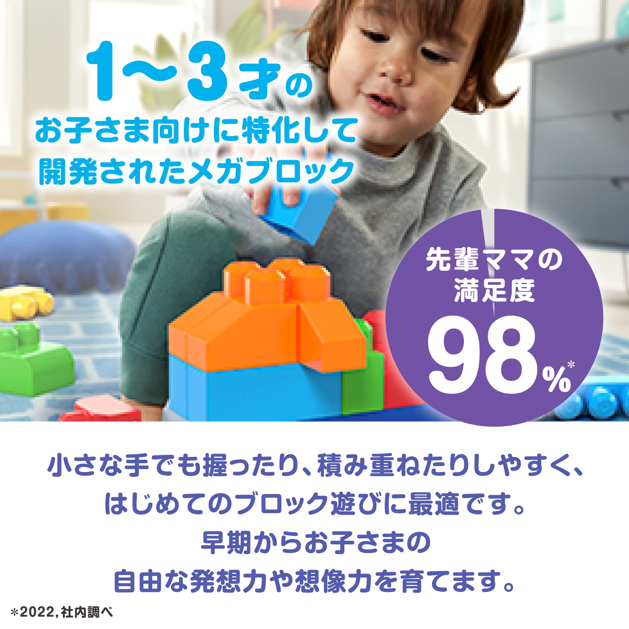 メガブロック(MEGA BLOKS) 1才からのメガブロックさらにたっぷり 150個ブロックパック 【1才~】 HHM96