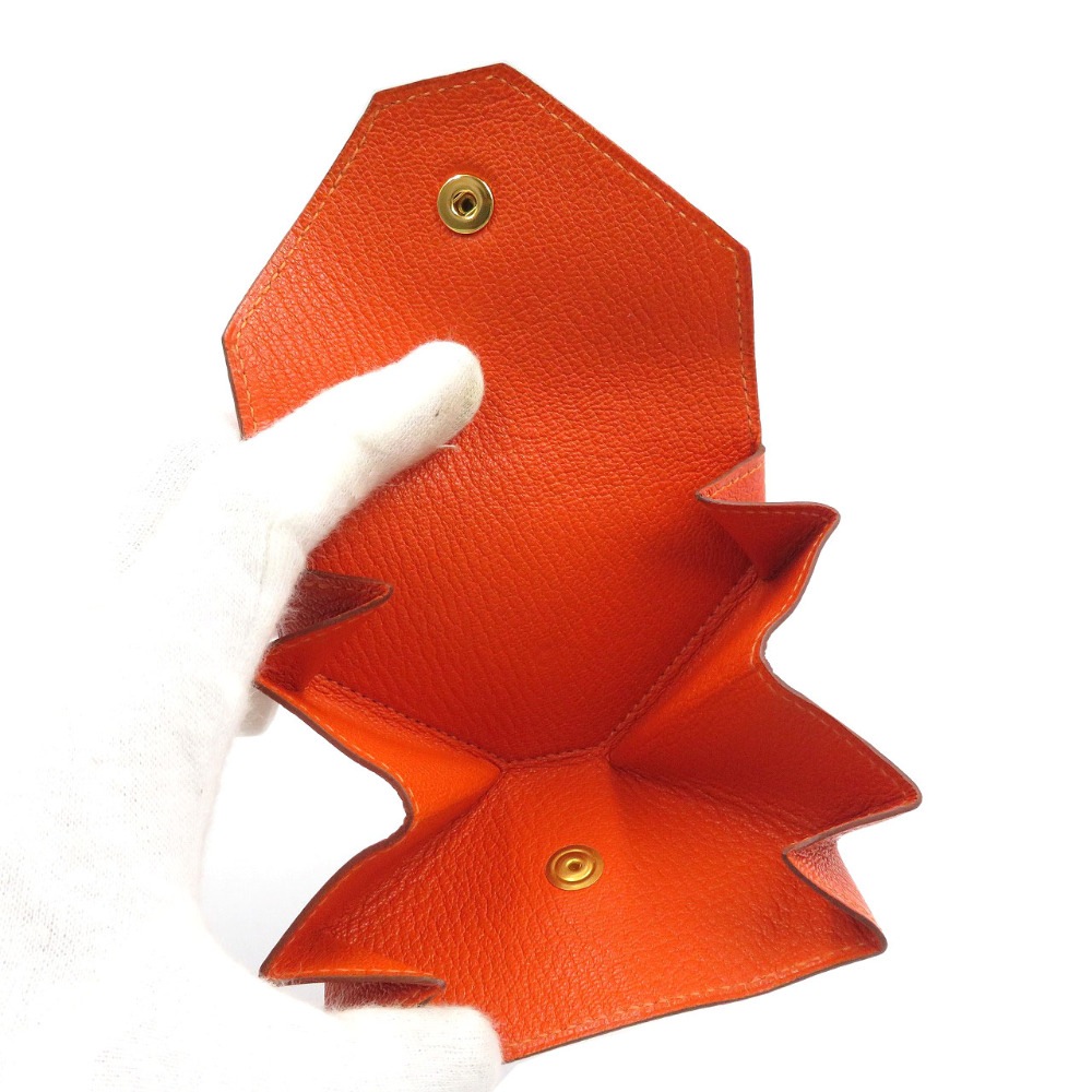 美品 ルカランユイットLE48 コインケース シェーブル/シェーブル レッド G刻印 0157【中古】 レディース