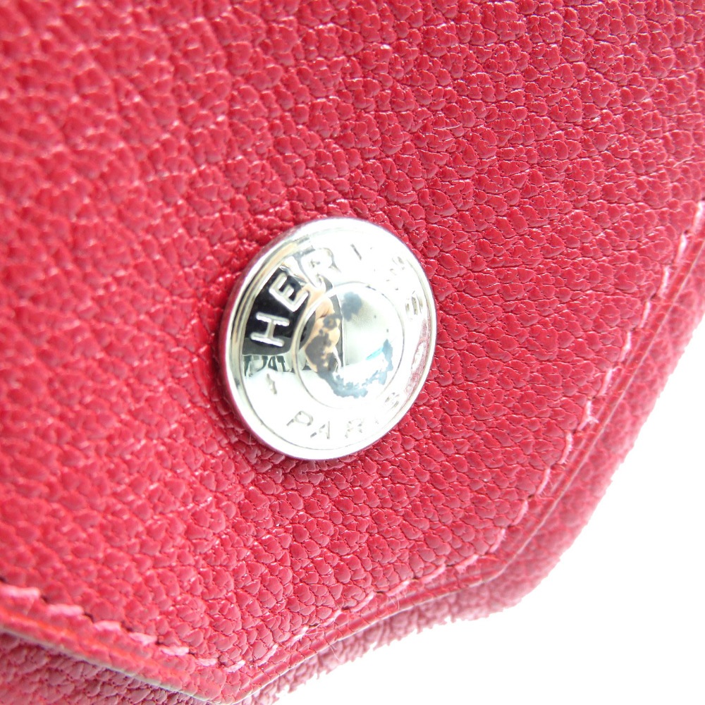 美品 ルカランユイットLE48 コインケース シェーブル/シェーブル レッド G刻印 0157【中古】 レディース