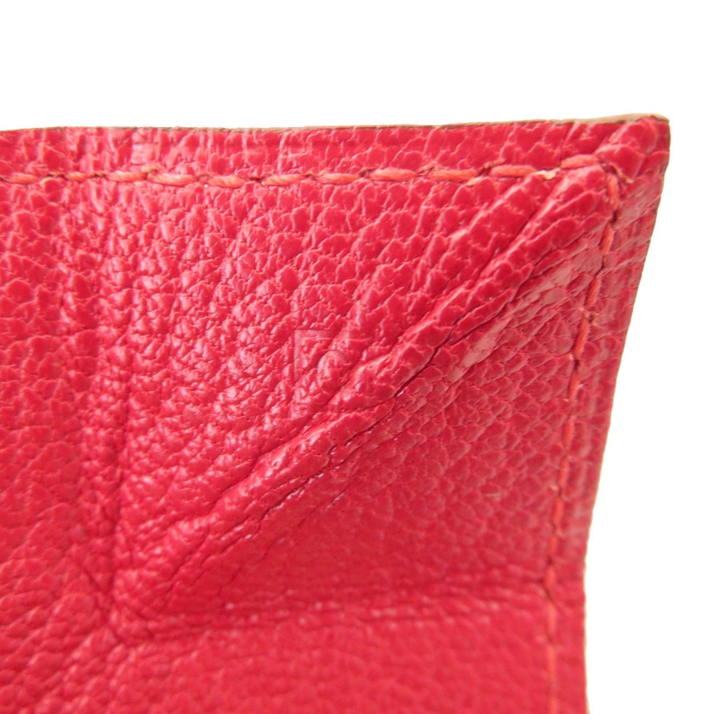 美品 ルカランユイットLE48 コインケース シェーブル/シェーブル レッド G刻印 0157【中古】 レディース