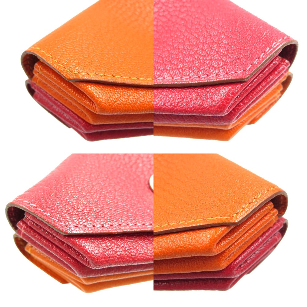 美品 ルカランユイットLE48 コインケース シェーブル/シェーブル レッド G刻印 0157【中古】 レディース