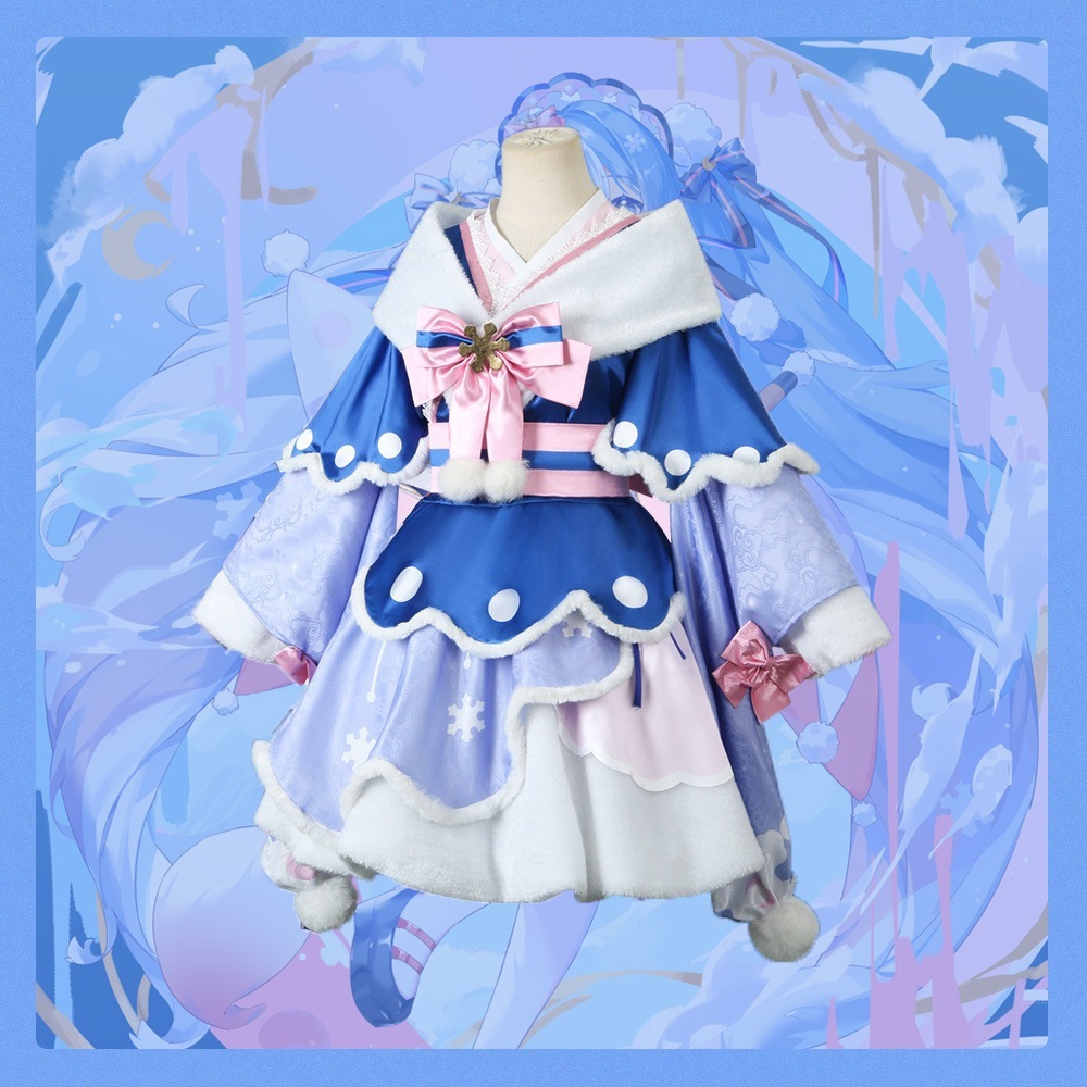ロリータセット 仮装 変装 ハロウィン コスチューム コスプレ衣装 雪ミク 2023 MIKU SNOW VOCALOID 初音ミク スーツ ハロウィン 2023年新作入荷コスプレ