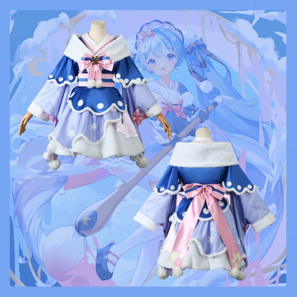 ロリータセット 仮装 変装 ハロウィン コスチューム コスプレ衣装 雪ミク 2023 MIKU SNOW VOCALOID 初音ミク スーツ ハロウィン 2023年新作入荷コスプレ