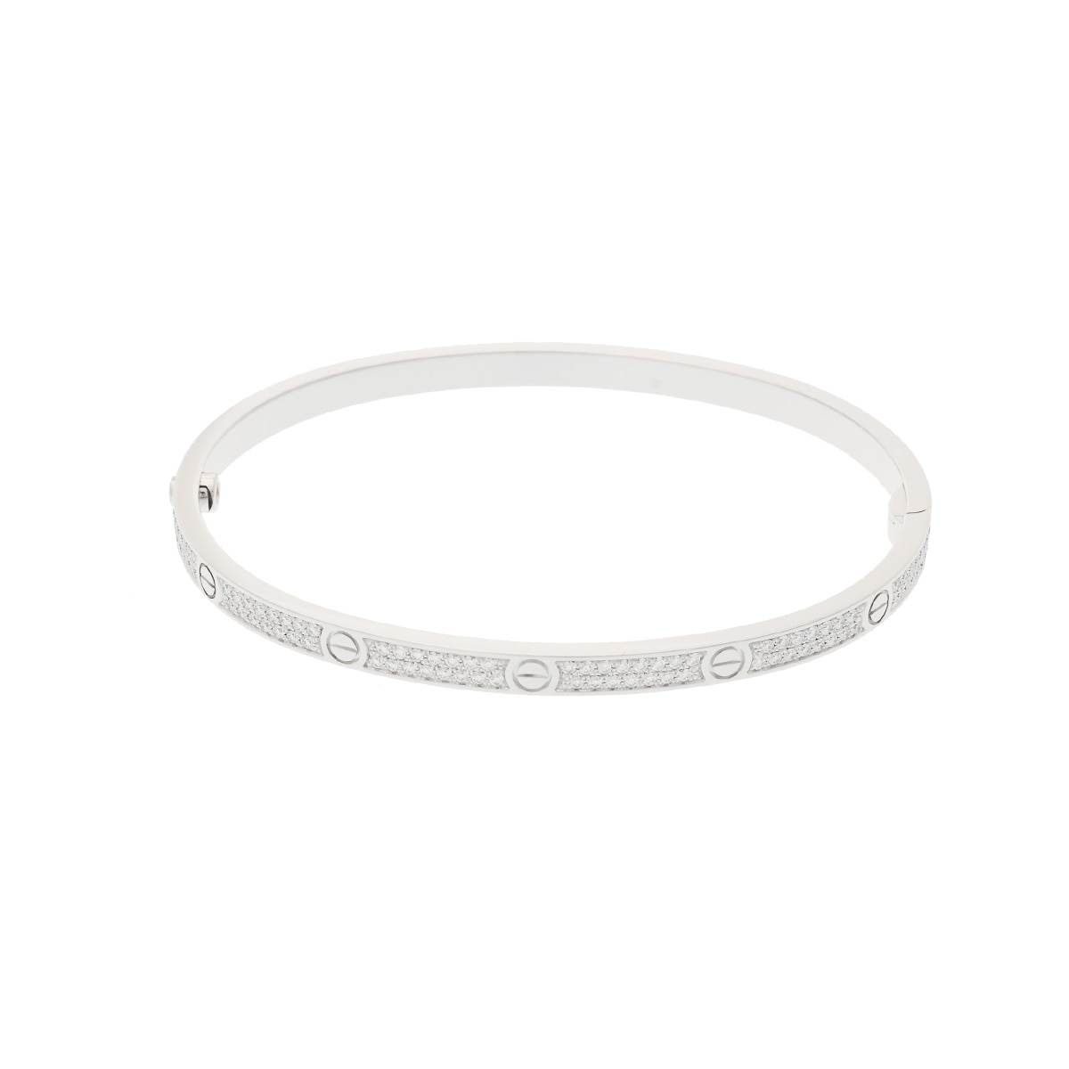 ラブブレスレット SM #17 パヴェダイヤ CRN6710817 レディース K18ホワイトゴールド ブレスレット Aランク 中古 銀蔵 ラブブレスレット SM #17 パヴェダイヤ CRN6710817 レディース K18ホワイトゴールド ブレスレット Aランク 中古 銀蔵