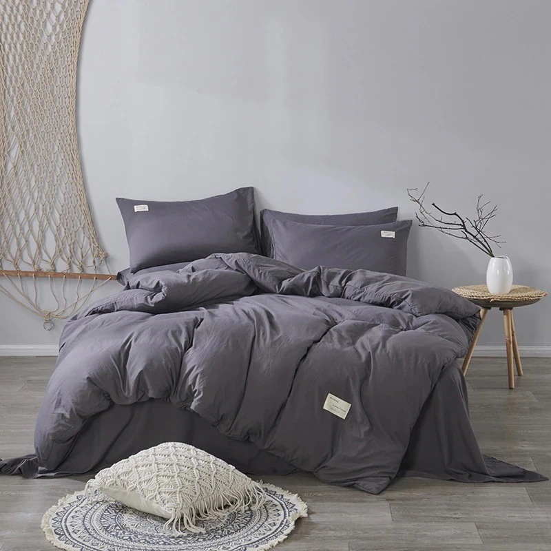 【急速出荷!】今の流行製 シンプル ベッド 4点セット チェック柄 掛け布団カバー ドミトリー ベッドシーツ 3点セット シングル ベッドシーツ