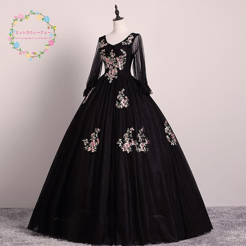 演奏会 カラードレス パーティードレス イブニングドレス 長袖 花柄 刺繍 発表会 ロングドレス エ 演奏会 カラードレス パーティードレス イブニングドレス 長袖 花柄 刺繍 発表会 ロングドレス エ