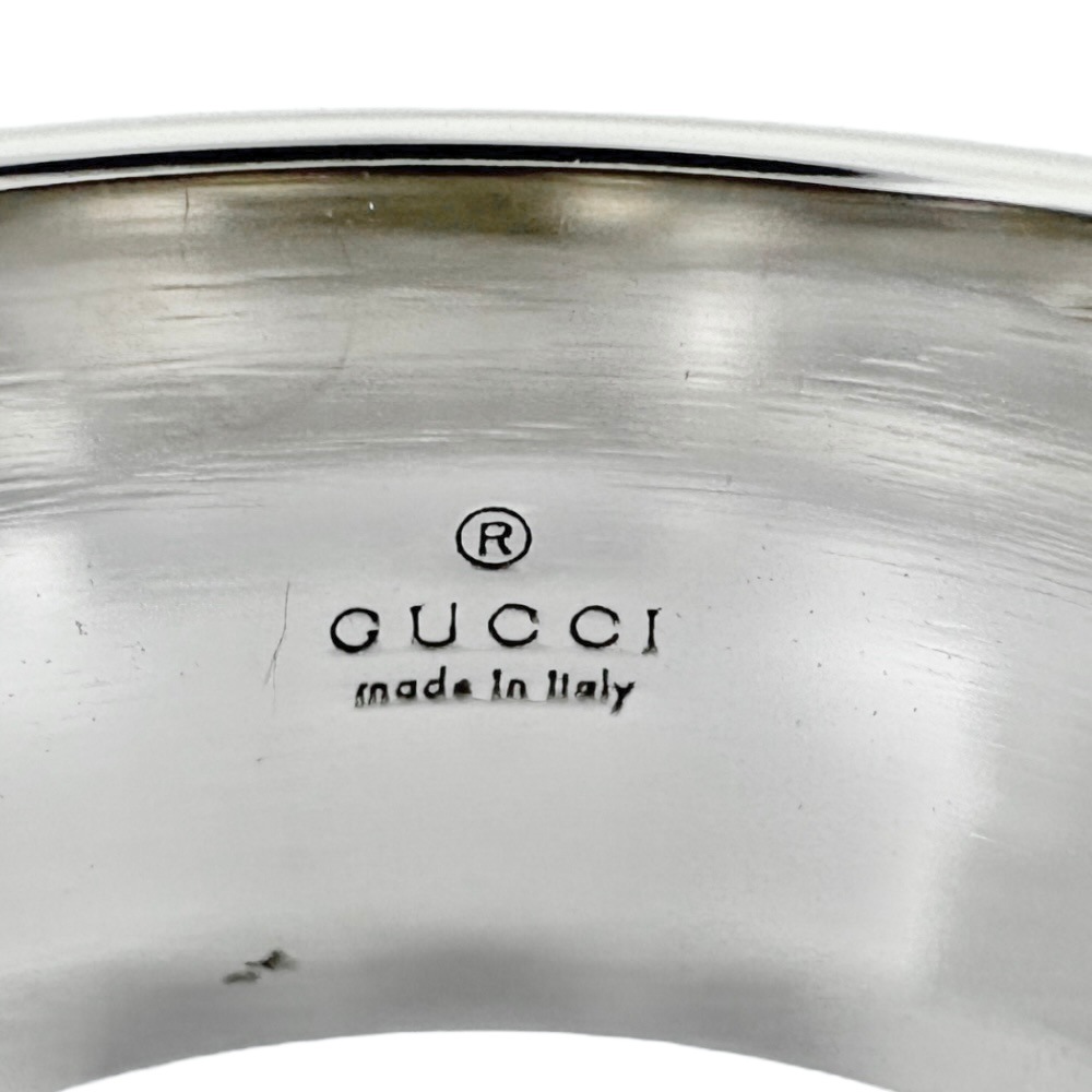 グッチ アイコンワイド リング 指輪 10.5号 18金 K18ホワイトゴールド GUCCI 中古 美品 グッチ アイコンワイド リング 指輪 10.5号 18金 K18ホワイトゴールド GUCCI 中古 美品