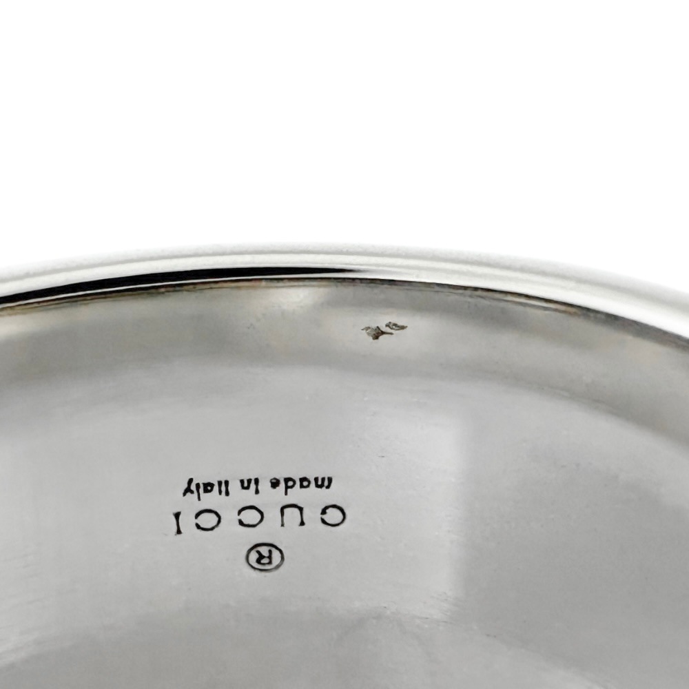 グッチ アイコンワイド リング 指輪 10.5号 18金 K18ホワイトゴールド GUCCI 中古 美品 グッチ アイコンワイド リング 指輪 10.5号 18金 K18ホワイトゴールド GUCCI 中古 美品