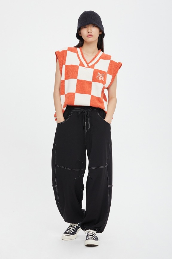 【ROMANTIC CROWN】CHECKER BOARD TERRY VEST 【ROMANTIC CROWN】CHECKER BOARD TERRY VEST