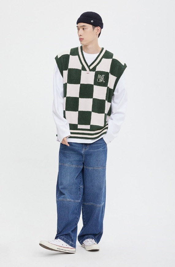 【ROMANTIC CROWN】CHECKER BOARD TERRY VEST 【ROMANTIC CROWN】CHECKER BOARD TERRY VEST