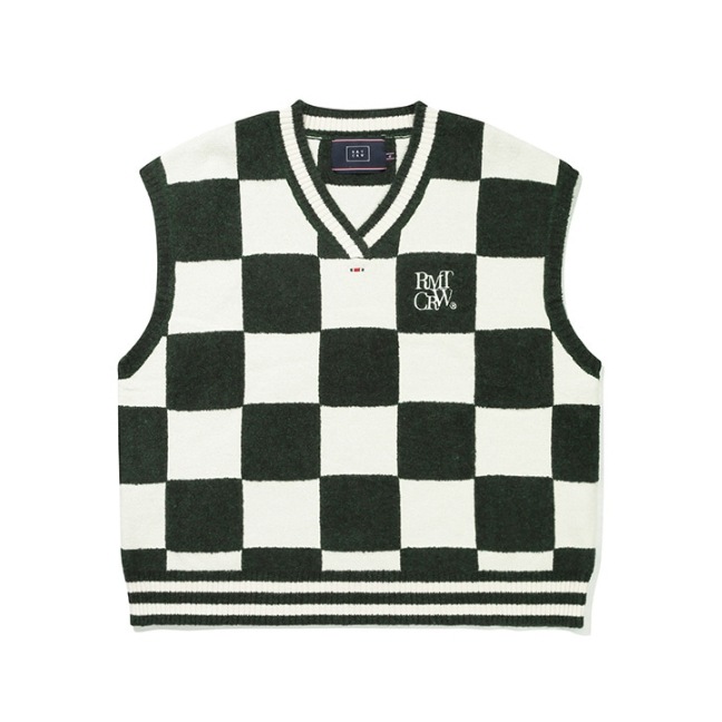 【ROMANTIC CROWN】CHECKER BOARD TERRY VEST 【ROMANTIC CROWN】CHECKER BOARD TERRY VEST
