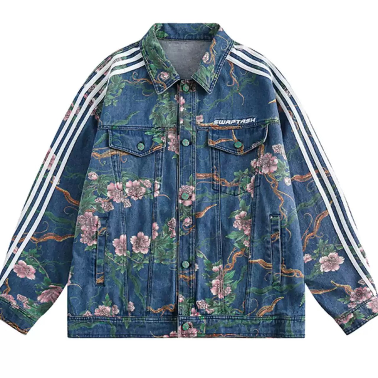 フローラルデザイン デニムジャケット レディース トップス コットン かわいい カジュアル おしゃれ レトロ こなれ感 個性的 花柄 春 秋 デート お出かけ 休日 カフェ M L XL 2XL フローラルデザイン デニムジャケット レディース トップス コットン かわいい カジュアル おしゃれ レトロ こなれ感 個性的 花柄 春 秋 デート お出かけ 休日 カフェ M L XL 2XL