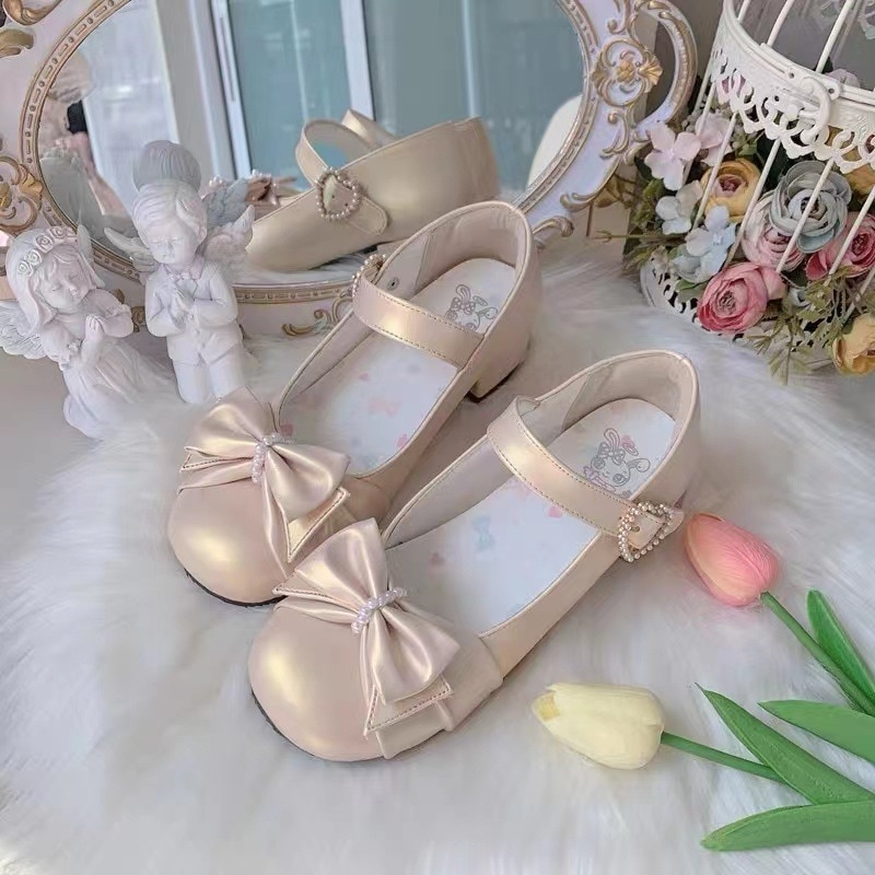 洛丽塔蝴蝶结圆头小皮鞋女生夏季新款单跟平底鞋Lolita可爱百搭款 洛丽塔蝴蝶结圆头小皮鞋女生夏季新款单跟平底鞋Lolita可爱百搭款