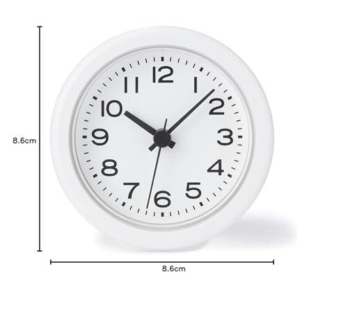 無印良品 アナログバスクロック MJ‐BC2 12046745 白 幅8.6×奥行き4.0×高さ8.6cm