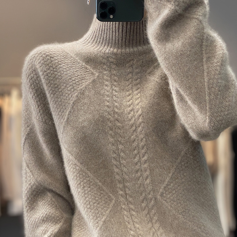シンプル ツイスト セーター 2色 ニット 秋 冬 韓国 cr7175 ボーダー柄ニットセーター 秋冬新作 韓国ファッション[品番