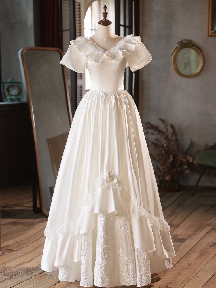 ウェディングドレス白 レッド パーティードレス 結婚式二次会 半袖 長袖ドレス オフショルダー 前撮りワンピース Aライン マーメイド 花嫁ロングドレスお呼ばれ 20代30代40代