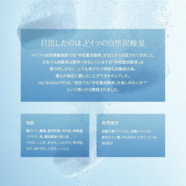 入浴剤 薬用 炭酸 Hot Bubble PRO (ホットバブルプロ） 15g 90錠 5個セット