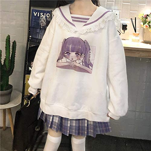 Lady Lazy ロリータ セーラー風 トレーナー 長袖 トップス フリル ぶかぶか 大きいサイ mdprevattcaulkingandwaterproofing.com