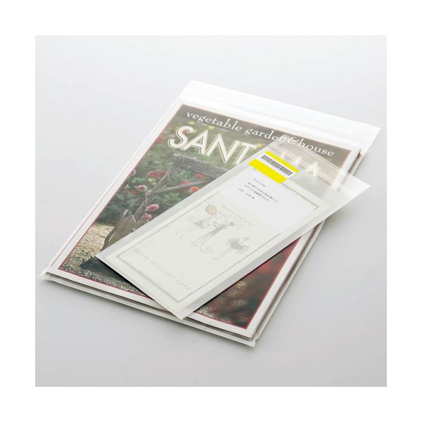 (まとめ) TANOSEE フィルム封筒（厚口） 長3 1パック（200枚） (×10セット)